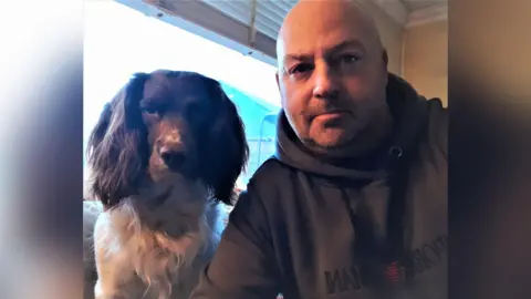 Daniel Horsley Mr Horsley and Merlin the dog