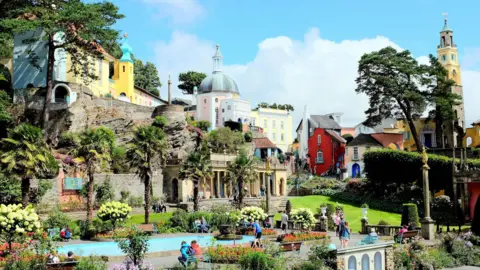 The colourful Italianate buildings of Portmeirion