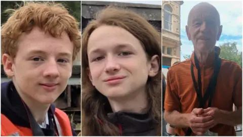 Three separate photos showing Josh, Taylor and Nick, all smiling in portrait shots