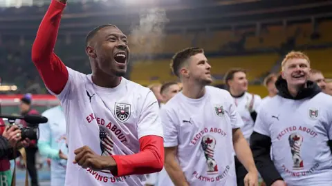 David Alaba of Austria celebrates after the team's qualification for the 2026 World Cup