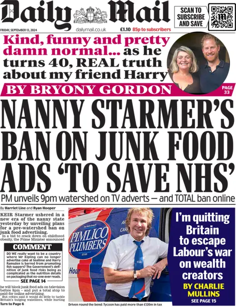  Nanny Starmer's prohibition  connected  junk nutrient  ads 'to prevention  NHS'