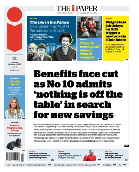  "Benefits face cut as No 10 admits 'nothing is off the table' in search for new savings"