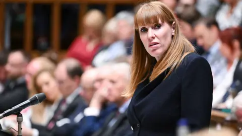 House of Commons Deputy Prime Minister Angela Rayner speaking during Prime Minister's Questions in the House of Commons