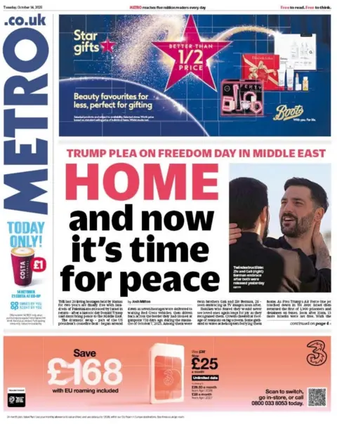  "Home and now it's time for peace".