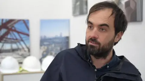 Richard Knights/BBC Matt Kimber is the director of GK Engineering and Design of Basildon at his office in Basildon.