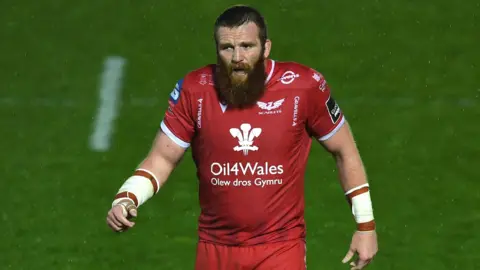 Jake Ball in action for Scarlets