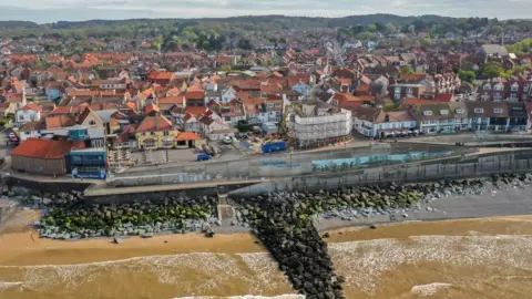 Chris Taylor Photo Sheringham Promenade showing hotel site mid-demolition