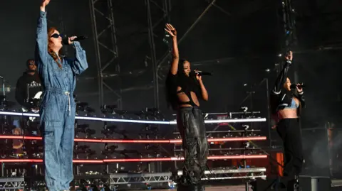 Jim Dyson/Getty Images Sugababes performing at the Wilderness Festival in 2023