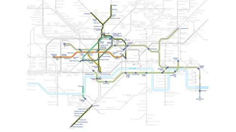 TfL Tube map showing blow ground 4G and 5G from July 2025