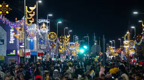 Leicester Diwali lights switch on 2023