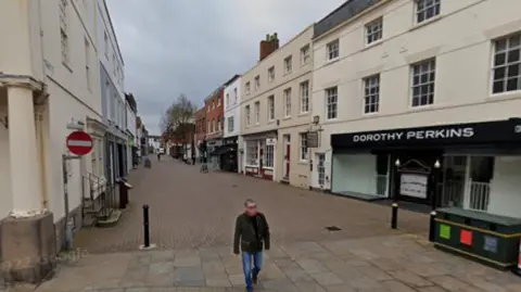 A Google street view image of Market Street in Lichfield where the attack took place