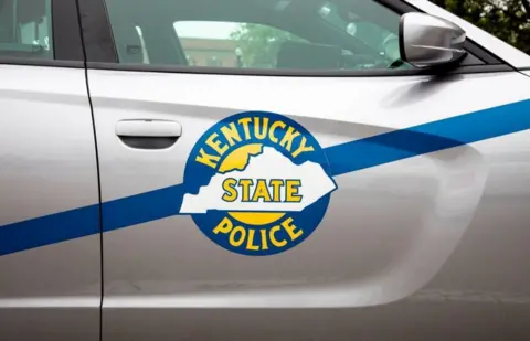 A photo of the side door of a Kentucky State Police vehicle