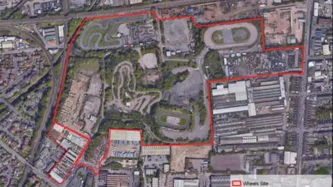 Birmingham City Council A birds eye view of the site of Birmingham Wheels.