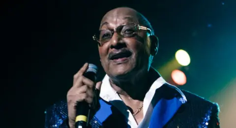 Abdul Duke Fakir of The Four Tops performs on stage at First Direct Arena on April 1, 2014 in Leeds, United Kingdom.