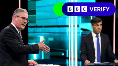 Keir Starmer and Rishi Sunak at the ITV debate