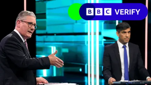 Keir Starmer and Rishi Sunak at the ITV debate