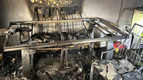 ECFRS Damage inside a house caused by a fire