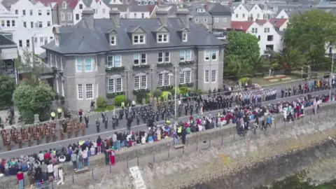 A military display in Guernsey marking the 80th Anniversary of the Liberation of the bailiwick.