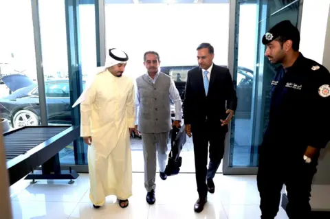 MEA Kirti Vardhan Singh, a junior minister from India, arriving in Kuwait 