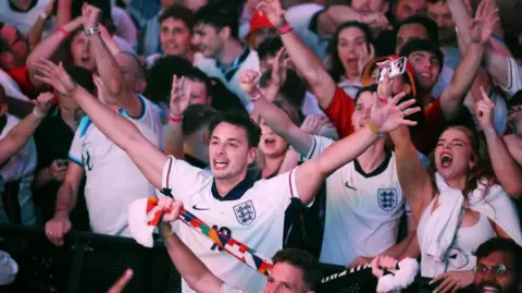 shutterstock England supporters celebrate their team's victory