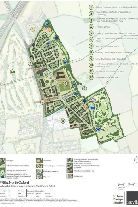 Local Democracy Reporting Service Masterplan map of the plans for the houses