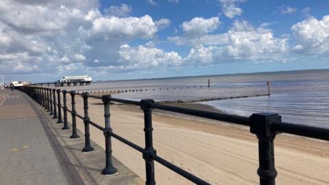 A view of the central promenade, Cleethorpes, looking towards the pier