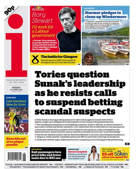 Title I: "The Tories questioned Sunak's leader as he rejected calls to suspend betting scandal suspects"
