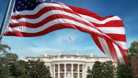 Getty Images Flag over White House