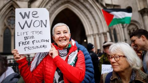 Palestine Action ban ruled unlawful but 