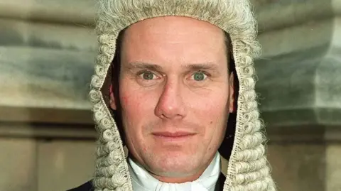 Keir Starmer wearing a barrister's wig