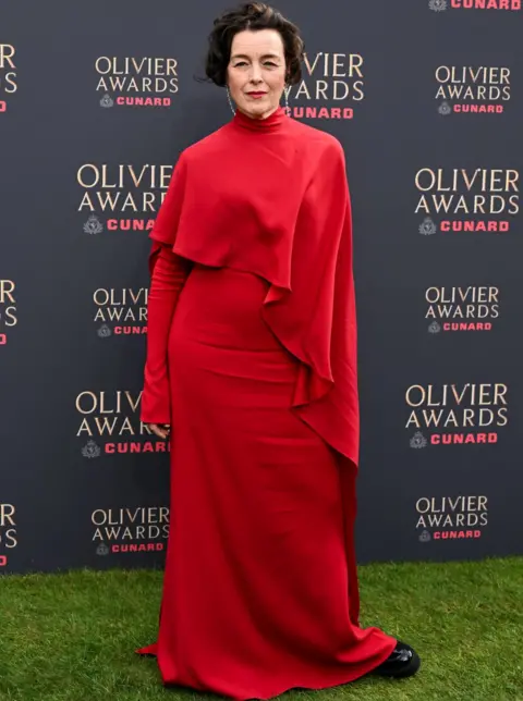 Getty Images Olivia Williams attends The Olivier Awards 2026 with Cunard at the Royal Albert Hall on April 12, 2026 in London, England