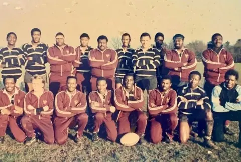 A sepia toned team photograph Reading West Indians RUFC