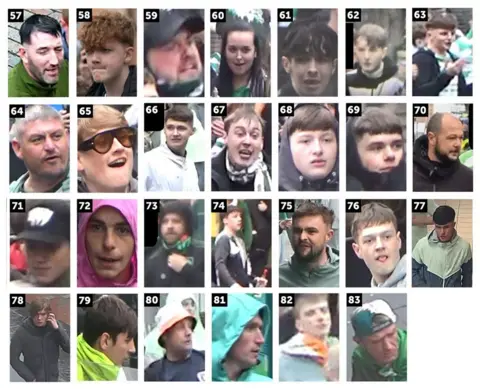 Police Scotland police CCTV images of 27 individuals