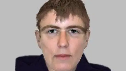 An e-fit which has been released of a man police would like to trace. 