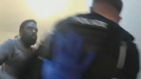 Nottinghamshire Police Bodycam footage of Calocane and a police officer