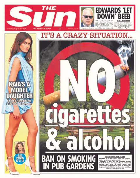 The Sun: No cigarettes and alcohol