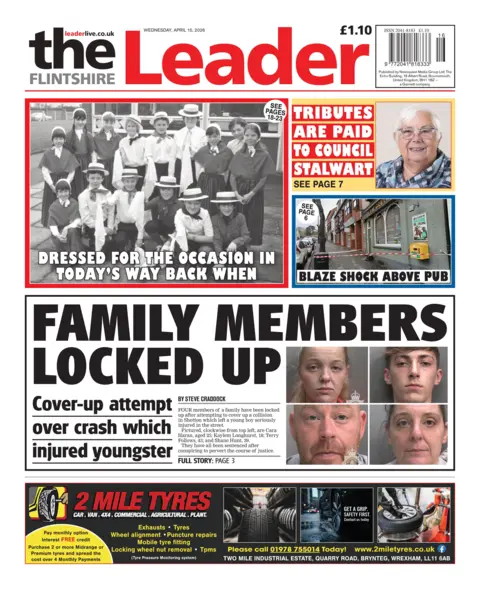 Flintshire Leader Flintshire Leader front page 
