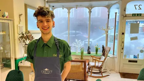 BBC Toby, who runs Odette's Tea Room