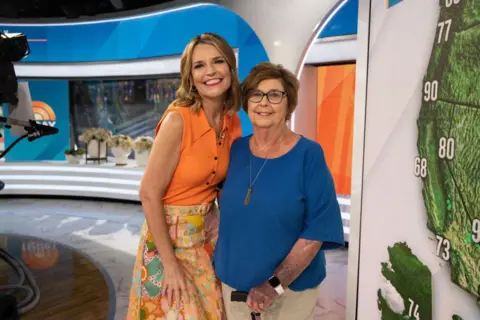 NBC via Getty Images Savannah Guthrie with her mother, Nancy, on the set of Today 