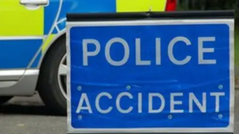 police accident sign