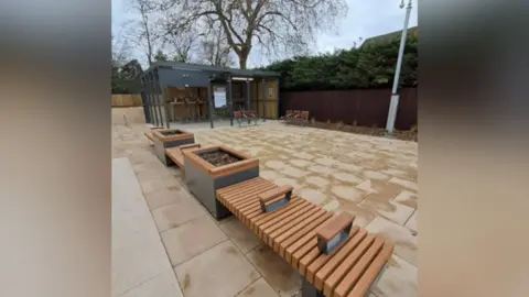 EMR A new cycle shelter and seating at Beeston Station