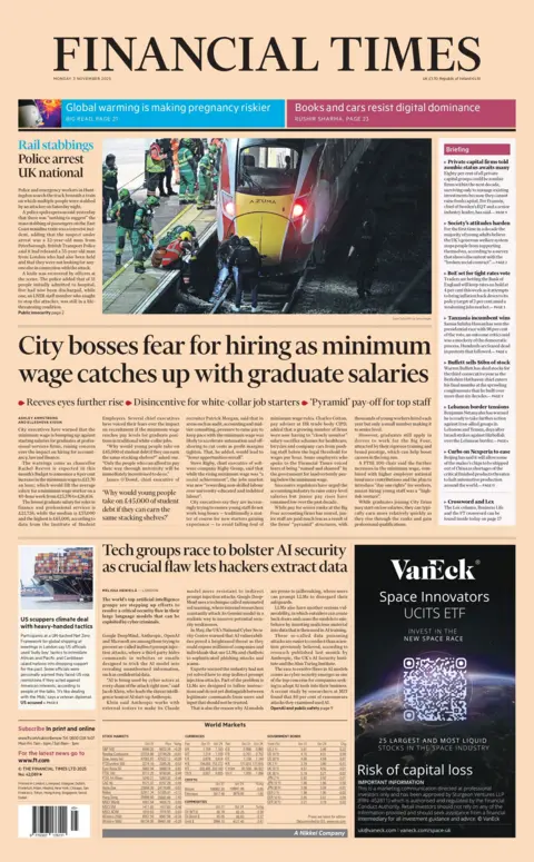  "City bosses fear for hiring as minimum wage catches up with graduate salaries."