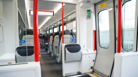 Transport for Wales A look inside one of 36 new tram-trains which will run as part of the South Wales Metro