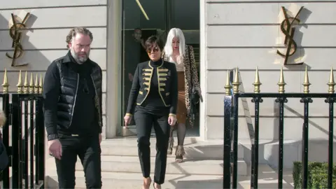 Getty Images Kris Jenner and Joyce Bonelli who are leaving the Yves Saint Laurent store on Avenue Montaigne on March 6, 2015 in Paris