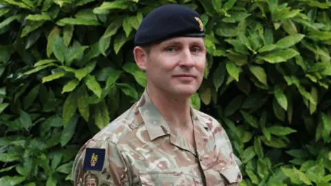 The British Army Sgt Maj Paul Carney in uniform