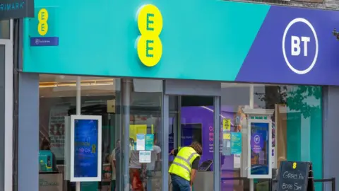 Getty Images An EE shop front