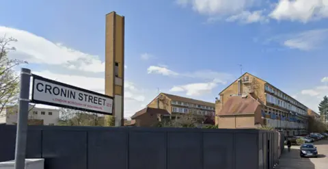 A street view of Cronin Street in Peckhham, south east London 