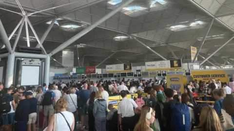 Supplied Queues at Stansted Airport