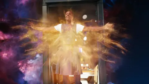 PA Media Ncuti Gatwa regenerates as the Doctor in Doctor Who season finale