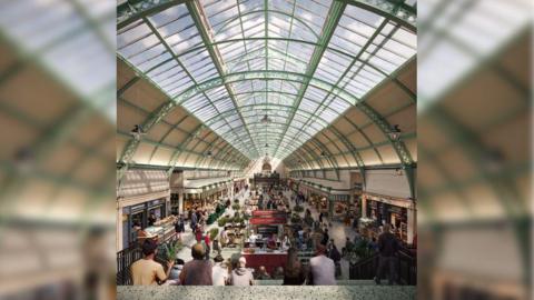 Grainger Market's pavilion could be replaced with seating and a "showcase" stall.